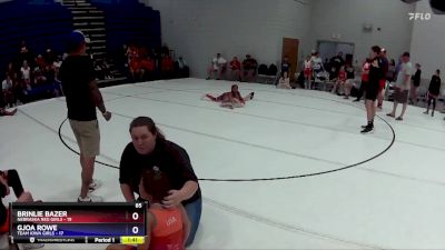 85 lbs Round 1 (6 Team) - Brinlie Bazer, Nebraska Red Girls vs Gjoa Rowe, Team Iowa Girls