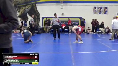 JV-32 lbs Round 1 - Peyton Haack, Cedar Rapids Jefferson vs Jagger Muse, Williamsburg