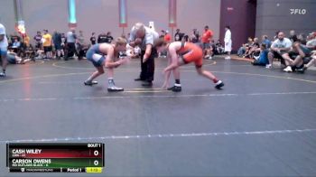 120 lbs Round 1 (4 Team) - Cash Wiley, LWA vs Carson Owens, MO Outlaws Black