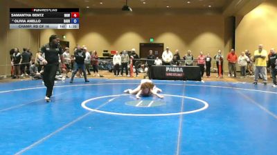 110 lbs Champ. Rd Of 16 - Samantha Bentz, Misfits Girls Wrestling vs Olivia Anello, Barn Brothers