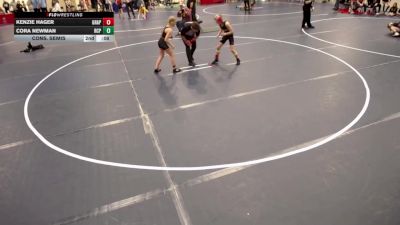 12U GIRLS - 87 lbs Semis - Molly Raasch, Farmington Wrestling Club vs Courtney Spychalla, OTC