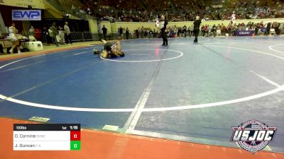 110 lbs Semifinal - Davis Cornine, Sedalia Youth Wrestling Club vs John Duncan, F-5 Grappling