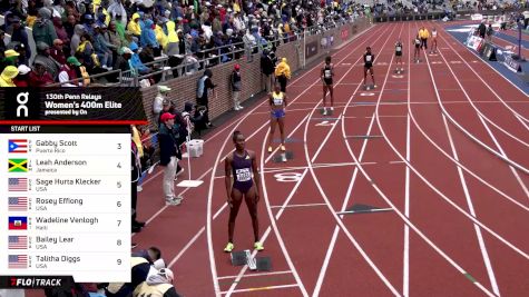Watch Women's Olympic Development 400m Elite (Event 570) At 2026 Penn Relays.