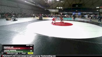 92 lbs Champ. Round 2 - Caton Hanson, Snoqualmie Valley Wrestling Club vs Seamus Lee, Askeo International Mat Club
