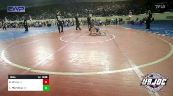 55 lbs Quarterfinal - Arielle Wylie, Tuttle Wrestling vs Emory Morales, Liberty Warrior Wrestling Club