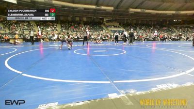 88 lbs Round Of 16 - Cyleigh Puderbaugh, Bobcat Wrestling Club vs Clementina Zapata, OKC Saints Wrestling