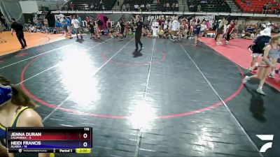 116 lbs Placement Matches (8 Team) - Jenna Duran, California vs Kailey Graham, Alaska