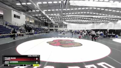 157 lbs Cons. Round 3 - Akio Sanders, Ithaca vs Tyler Russ, Norwich