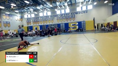 120 lbs Round 5 (8 Team) - Jaden Williams, Wellington vs Nicholas Schuyler, The Outsiders