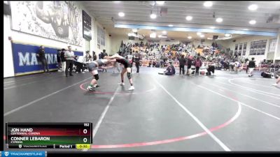 152 lbs Cons. Round 4 - Conner LeBaron, Cypress vs Jon Hand, Centennial-Corona