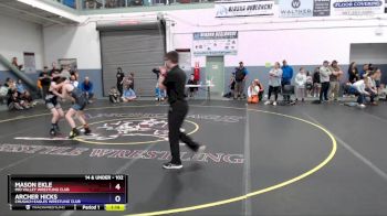 102 lbs Cons. Semi - Mason Ekle, Mid Valley Wrestling Club vs Archer Hicks, Chugach Eagles Wrestling Club