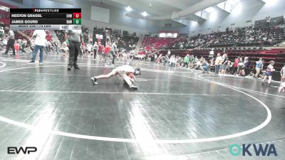 75 lbs Quarterfinal - Heston Grassl, Caney Valley Wrestling vs James Gourd, Raw Wrestling Club