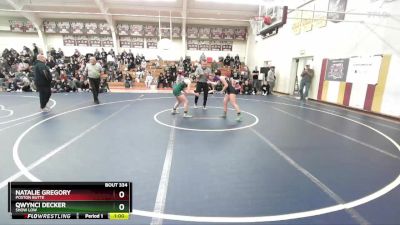 120 lbs Cons. Round 4 - Natalie Gregory, Poston Butte vs Qwynci Decker, Show Low