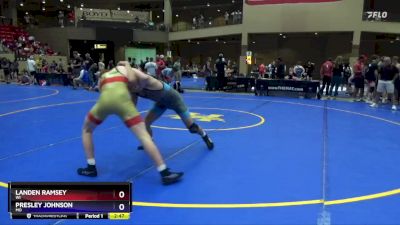 132 lbs Quarterfinal - Landen Ramsey, WI vs Presley Johnson, MO