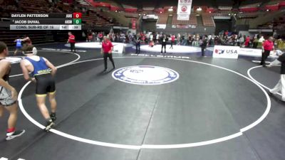 138 lbs Cons. Sub-rd Of 16 - Daylen Patterson, Justin Garza High School Wrestling vs Jacob Duval, Antioch High School Wrestling