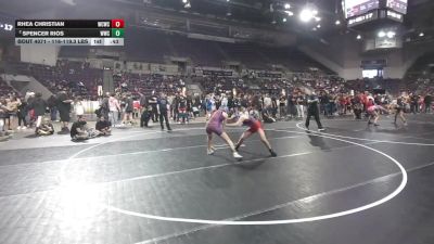 116-119.3 lbs Champ. Round 4 - Spencer Rios, Widefield Wrestling Club vs Rhea Christian, Wrecking Crew Wrestling Club
