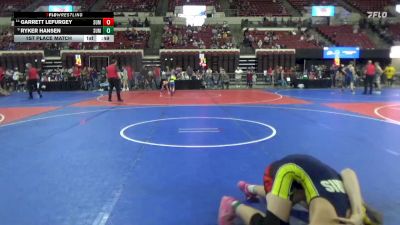 144 lbs 1st Place Match - Ryker Hansen, Cheyenne East vs Garrett Lefurgey, Unattached