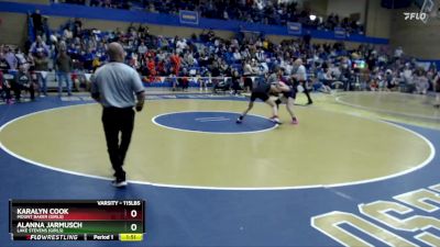 115lbs Champ. Round 2 - Karalyn Cook, Mount Baker (Girls) vs Alanna Jarmusch, Lake Stevens (Girls)