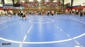106 lbs Consi Of 8 #1 - Gage Bradshaw, Tulsa Union vs Draven Jennings, Tahlequah Boys High School