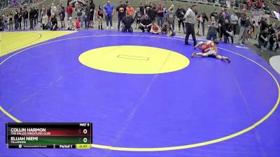 105 lbs Champ. Round 2 - Elijah Niemi, Tillamook vs Collin Harmon, The Dalles Wrestling Club