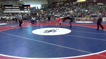 6A 140 lbs Semifinal - Mallary Williams, CABOT HIGH SCHOOL vs Alauna Dandredge, Little Rock Southwest High School