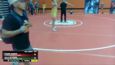 220 lbs Cons. Semi - Stone Harris, Carter Wrestling Academy vs Kyle Oliveira, Stronghold Wrestling Club