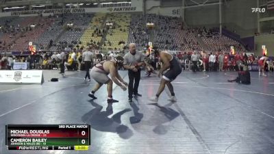 285 lbs Placement Matches (16 Team) - Cameron Bailey, Johnson & Wales (RI) vs Michael Douglas, Wisconsin-La Crosse