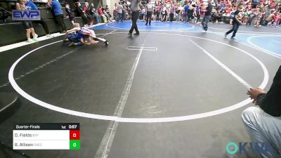 75 lbs Quarterfinal - Dejuan Fields, Tulsa Blue T Panthers vs Baylor Allison, Checotah Matcats