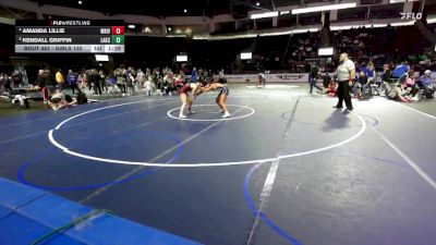 Girls 130 lbs Quarterfinal - Kendall Griffin, Lakes (Girls) vs Amanda Lillie, White River (Girls)