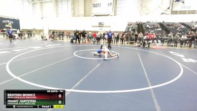 70 lbs Quarterfinal - Manny Hartstein, Mongoose Elite Wrestling vs Brayden Ibowicz, Revolution Elite Wrestling