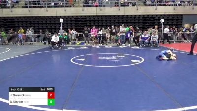 52 lbs Round Of 16 - Jett Swanick, Hawley vs Grayson Snyder, New Tripoli