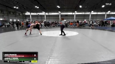 87 lbs Quarterfinal - Jack Francis, Southern Idaho Wrestling Club vs Aaron O`Brien, McCall Wrestling Club