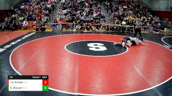 114 lbs Champ. Round 1 - Alex Kinsley, Albert Gallatin Hs vs Devin Blauser, River Valley Hs