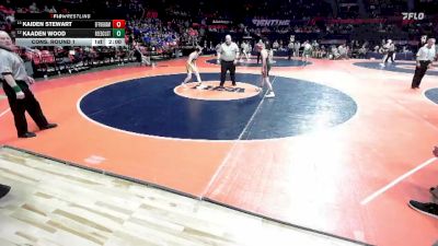 1A 120 lbs Cons. Round 1 - Kaaden Wood, Braidwood (Reed-Custer) vs Kaiden Stewart, Effingham (H.S.)