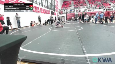 92 lbs Rr Rnd 3 - Clay Bach, Weatherford Youth Wrestling vs Corban Coleman, D3 Wrestling Cluib