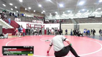 215 lbs Quarterfinal - Braxton Lewis, Cascade vs Logan Frederickson, B Wrestling Club