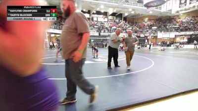 135 lbs Champ. Round 1 - Kaylynn Crawford, Ellinwood HS vs Tairyn Blocker, Cherryvale Hs
