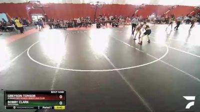 125 lbs Cons. Round 1 - Bobby Clark, Wisconsin vs Greyson Tonsor, Slinger Red Rhinos Wrestling Club