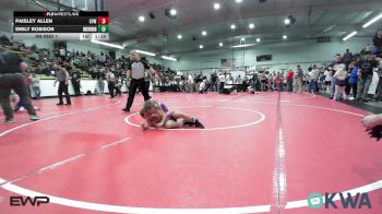 67-70 lbs Rr Rnd 1 - Paisley Allen, Caney Valley Wrestling vs Emily Robison, Skiatook Youth Wrestling