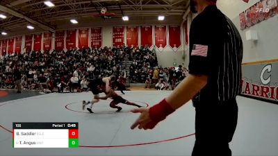 106 lbs Cons. Round 5 - Travis Angus, Uintah vs Blake Saddler, Eaglecrest