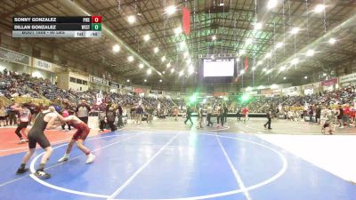 90 lbs Consi Of 16 #2 - Sonny Gonzalez, Pikes Peak Warriors vs Dillan Gonzalez, West Grand