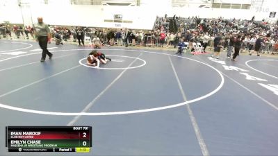 99-104 lbs Round 2 - Iman Maroof, Club Not Listed vs Emilyn Chase, Massena Jr Wrestling Program