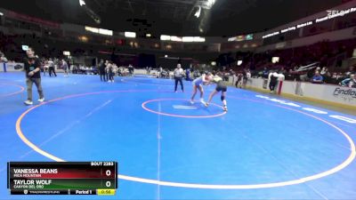 138 lbs Cons. Round 5 - Taylor Wolf, Canyon Del Oro vs Vanessa Beans, Mica Mountain