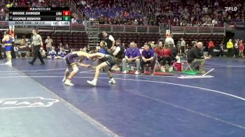 1A-113 lbs Cons. Round 2 - Cooper DeMoss, Columbus Catholic vs Brodie Johnsen, Logan-Magnolia