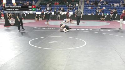 113 lbs Consi Of 8 #2 - Cody Palmentiero, Fairfield Warde vs Grayson Kirby, North Andover