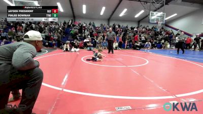 43 lbs Round Of 16 - Jayden President, Victory Youth Wrestling vs Finlee Bowman, Team Tulsa Wrestling Club