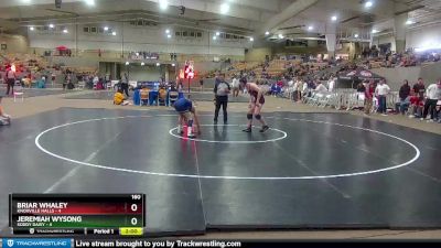 160 lbs Semis & 1st Wb (8 Team) - Briar Whaley, Knoxville Halls vs Jeremiah Wysong, Soddy Daisy