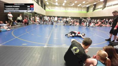 74 lbs Consolation - Carson Powers, Teknique Wrestling vs Christian Cory, Level Up Wrestling Center