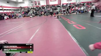 60 lbs Quarterfinal - Lucas Swoboda, Cameron Youth Wrestling Club vs Nikolai Teeman, Open Mats