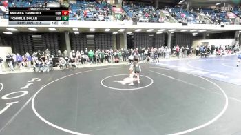 115 lbs Quarterfinal - Charlie Dolan, Unattached vs America Camacho, Unattached